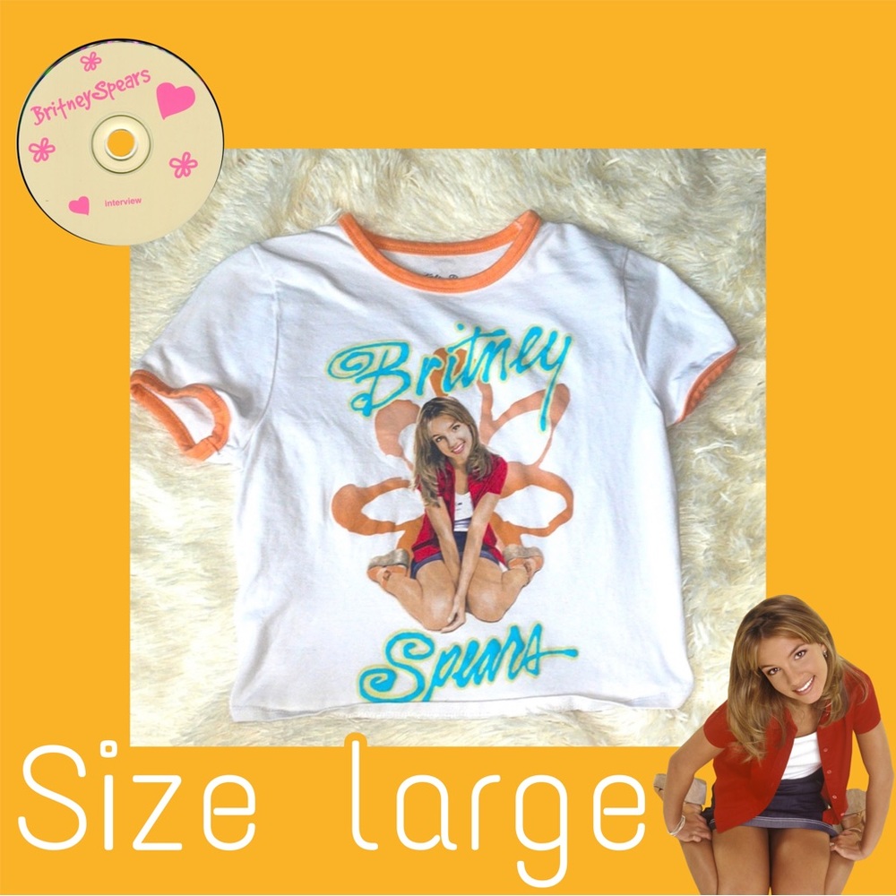 Y2k Britney Spears Ringer Crop top